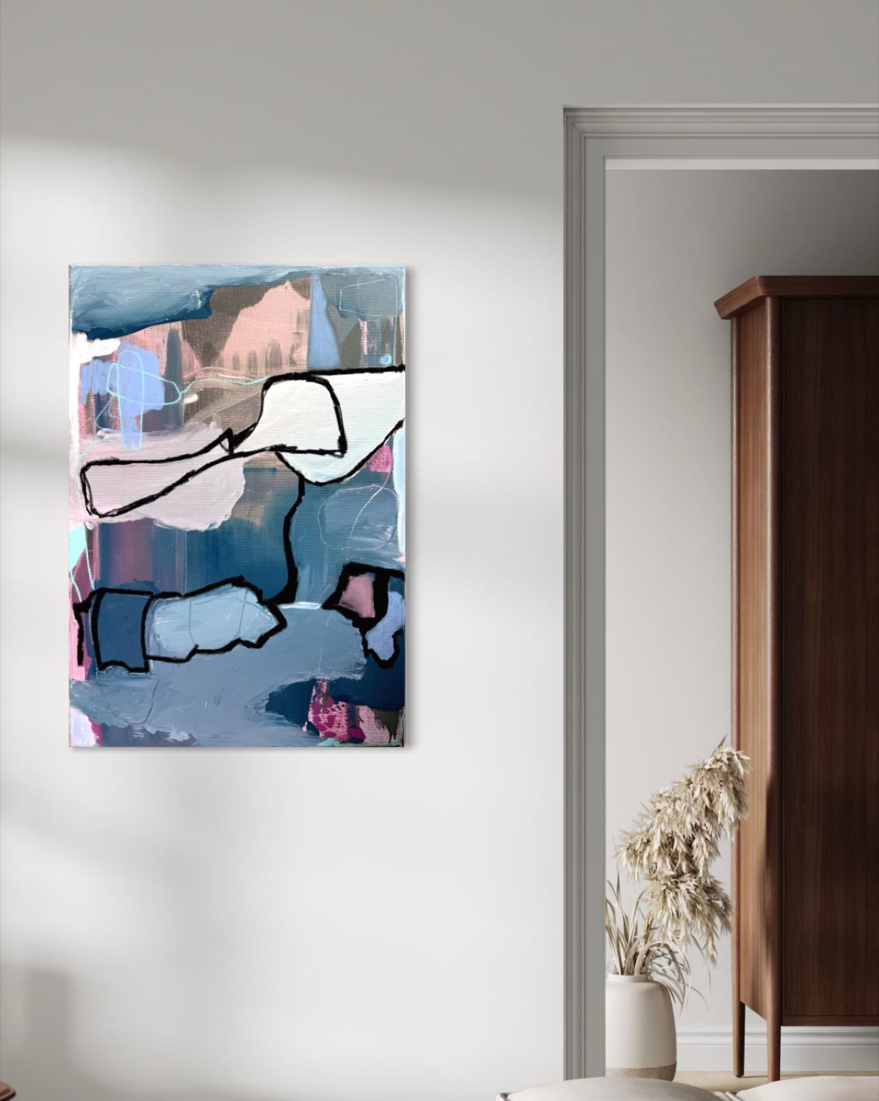 Abstrakt maleri av Ingerlise Størksen, nr. 03
